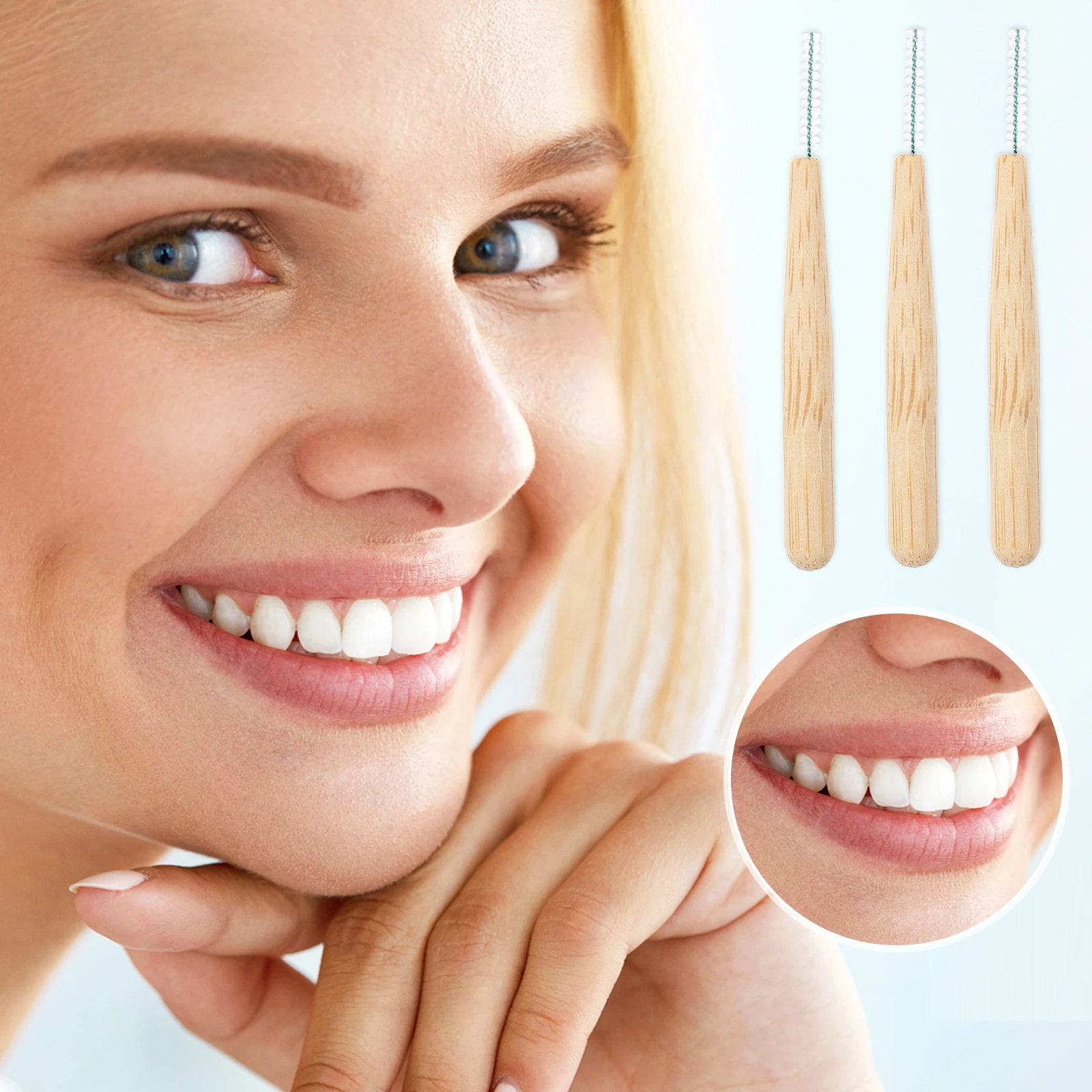 30 Pcs Interdental Brush Oral Care Tool Bamboo Cleaners Wooden Teeth Floss Soft Material Comfortable Grip Reach Back Teeth 
30 Pcs Interdental Brush Oral Care Tool Bamboo Cleaners Wooden Teeth Floss Soft Material Comfortable Grip Reach Back Teeth