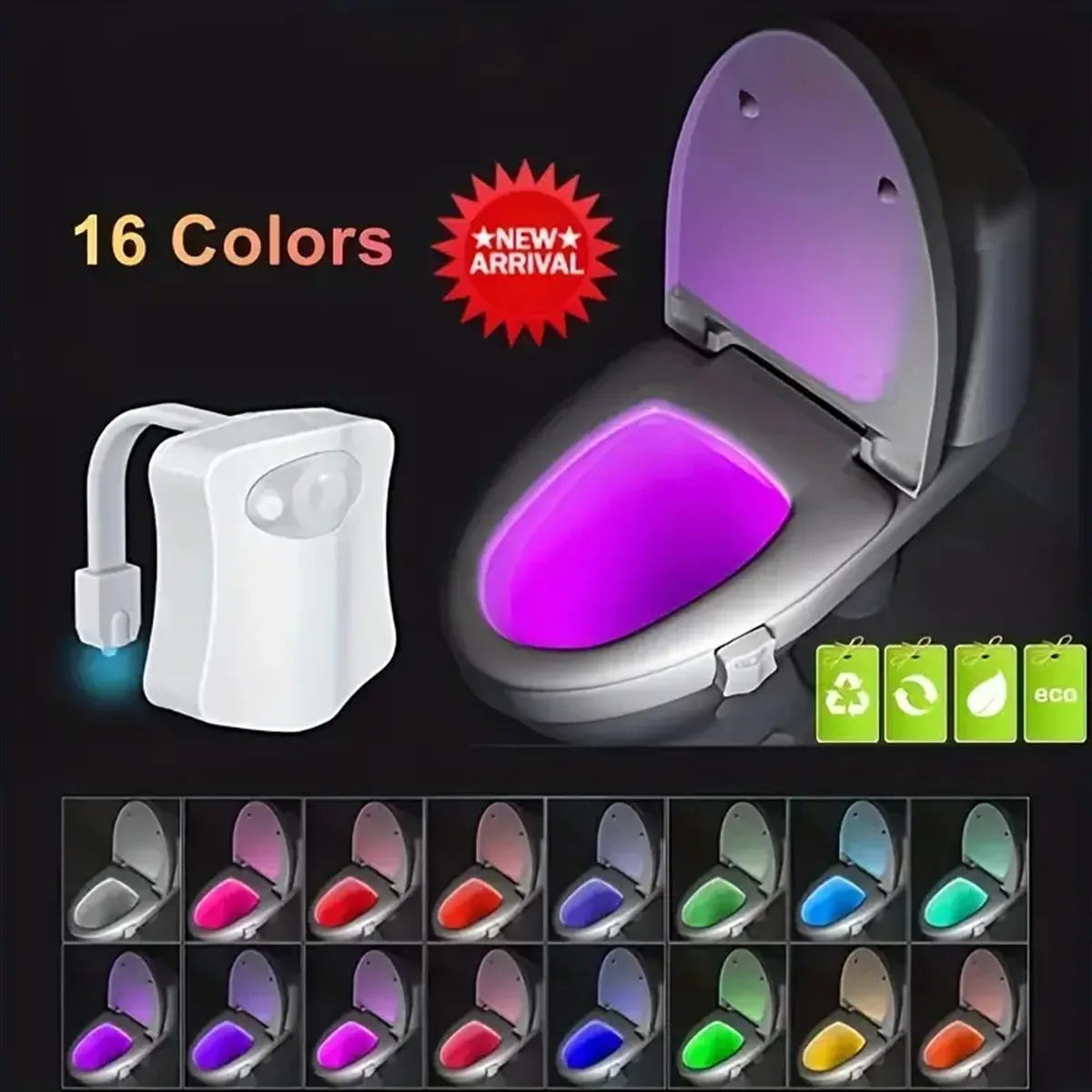 Датчик движения, беспроводной светодиодный ночник, RGB 8/16 цветов, лампа для туалета, ванной комнаты, атмосферный свет, красочный датчик, ночные огни
Датчик движения, беспроводной светодиодный ночник, RGB 8/16 цветов, лампа для туалета, ванной комнаты, атмосферный свет, красочный датчик, ночные огни