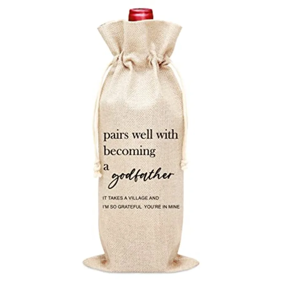 Gift Wine Bag, Wine Bag For, Godparent, Uncle, Baptism, 1 Pc Wine Bottle Cover Gift Bag Hf06
Gift Wine Bag, Wine Bag For, Godparent, Uncle, Baptism, 1 Pc Wine Bottle Cover Gift Bag Hf06