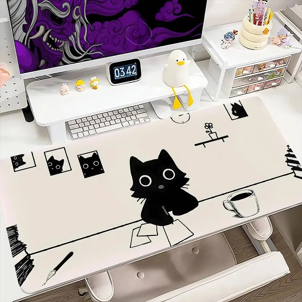 Kawaii черный кот коврик для мыши 900x400 мм большой игровой коврик для мыши клавиатура геймер резиновый против морщин противоскользящий нижний настольный коврик
Kawaii черный кот коврик для мыши 900x400 мм большой игровой коврик для мыши клавиатура геймер резиновый против морщин противоскользящий нижний настольный коврик