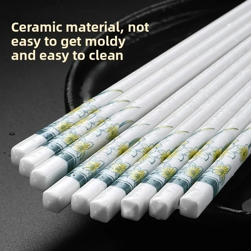 Premium Ceramic Chopsticks for Home Use Chinese Narcissus Ceramic Chopstick Set Antibacterial and Mildew-Resistant
Premium Ceramic Chopsticks for Home Use Chinese Narcissus Ceramic Chopstick Set Antibacterial and Mildew-Resistant