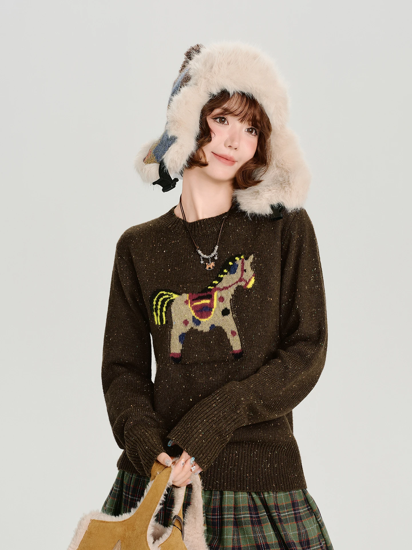 Girly American Retro Knitted Sweater Women's Autumn Winter Loose round Ne Pullover Dot Pattern Casual Sle
Girly American Retro Knitted Sweater Women's Autumn Winter Loose round Ne Pullover Dot Pattern Casual Sle