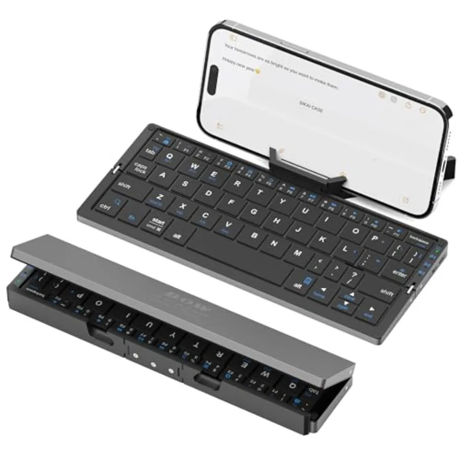 Foldable Bluetooth Keyboard with Magnetic Stand Aluminum Alloy Mini Quiet Folding Portable Lightweight Travel Rechargeable Pock
Foldable Bluetooth Keyboard with Magnetic Stand Aluminum Alloy Mini Quiet Folding Portable Lightweight Travel Rechargeable Pock