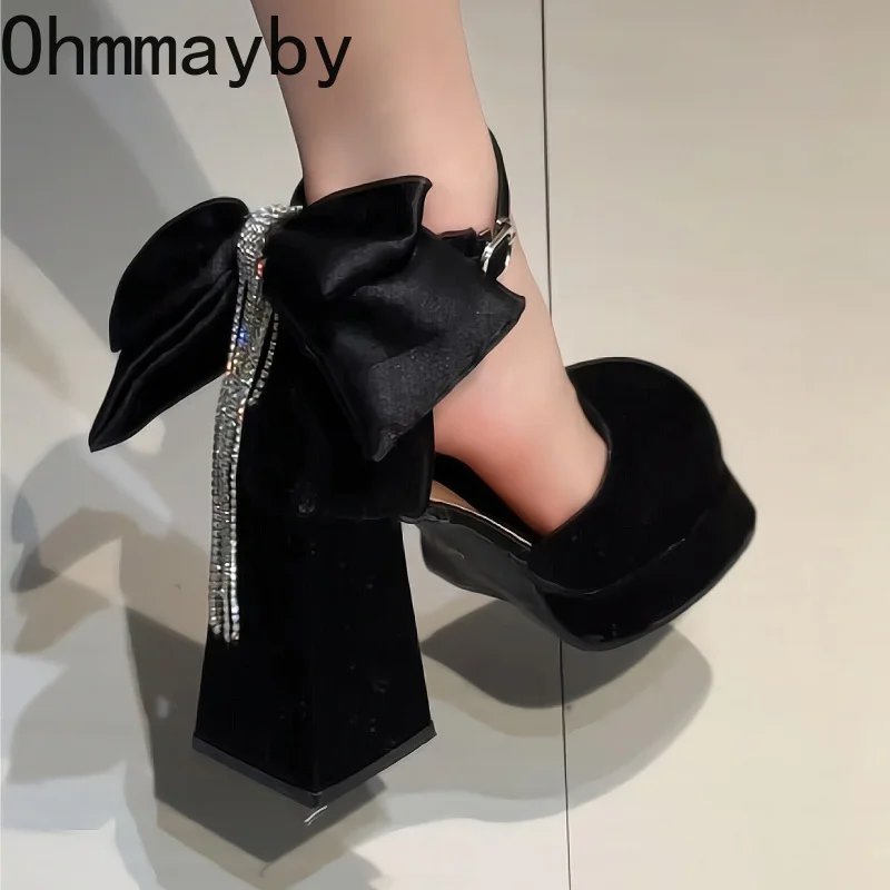Platform Thick Heel Women Mary Jane Shoes Fashion Satin Bow Rhinestone Ankle Strap Shoes Ladies Elegant Party Wedding Pumps
Platform Thick Heel Women Mary Jane Shoes Fashion Satin Bow Rhinestone Ankle Strap Shoes Ladies Elegant Party Wedding Pumps