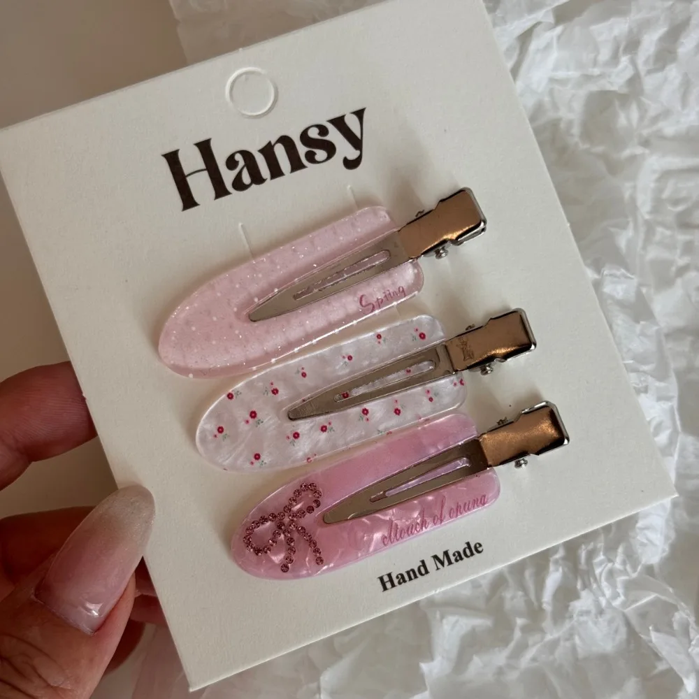 3 Pcs Sweet No Bend Hair Clips Cute Print Seamless Hairpins Rhinestone Colorful Barrettes Girls Hair Accessories
3 Pcs Sweet No Bend Hair Clips Cute Print Seamless Hairpins Rhinestone Colorful Barrettes Girls Hair Accessories