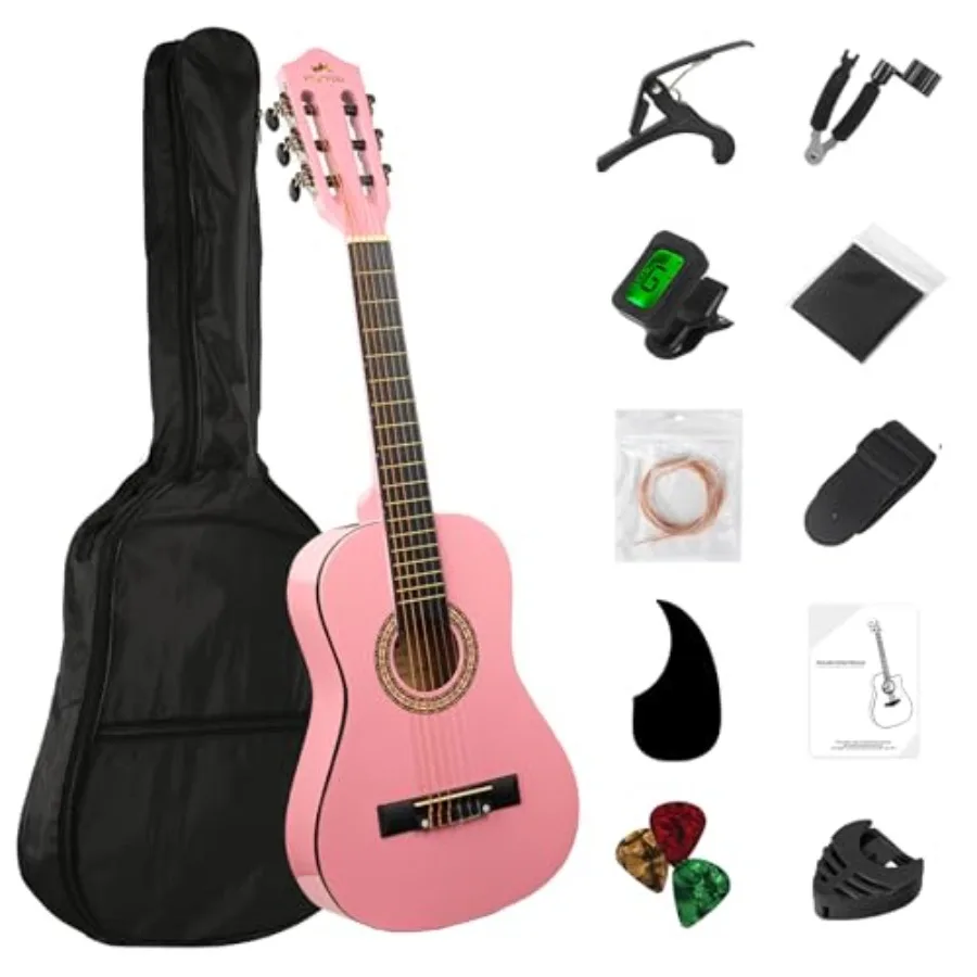 30in Beginner Acoustic Guitar Basic Starter Kit Tuner Bag Capo Strings Winders Strap Picks Student/ Guitar Pickguard with Gig B
30in Beginner Acoustic Guitar Basic Starter Kit Tuner Bag Capo Strings Winders Strap Picks Student/ Guitar Pickguard with Gig B
