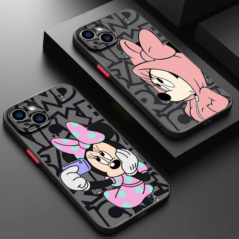Fashion Disney Mickey Minnie Frosted Translucent For Apple iPhone 15 14 13 12 11 XS XR X 8 7 SE Pro Max Plus Mini Cover
Fashion Disney Mickey Minnie Frosted Translucent For Apple iPhone 15 14 13 12 11 XS XR X 8 7 SE Pro Max Plus Mini Cover