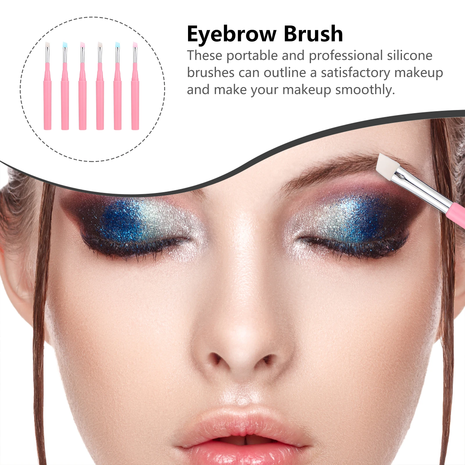 6Pcs Silicone Eyebrow Brushes Multiuse Makeup Tools for Lipstick Eyeliner Brow Powder Portable Accessories
6Pcs Silicone Eyebrow Brushes Multiuse Makeup Tools for Lipstick Eyeliner Brow Powder Portable Accessories