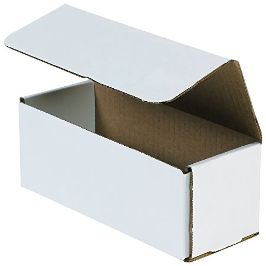 White Corrugated Cardboard Mailer Box 8" L x 3" W x 3" H Pack of 50 Crush-Proof for Shipping and Mailing UPS USPS and FedEx
White Corrugated Cardboard Mailer Box 8" L x 3" W x 3" H Pack of 50 Crush-Proof for Shipping and Mailing UPS USPS and FedEx