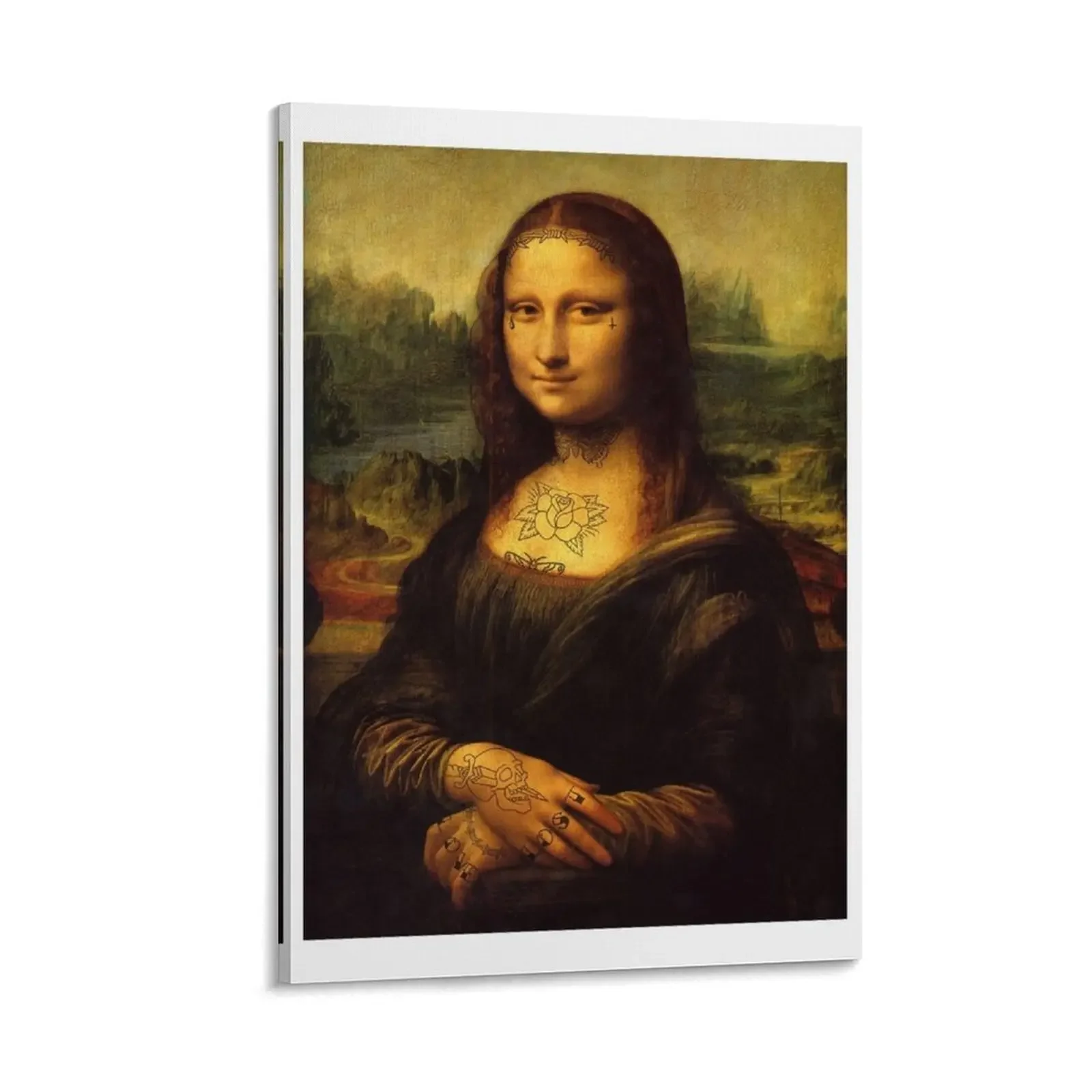 Mona Lisa with Tattoos Canvas Painting decorative frames wall room nordic home decor painting
Mona Lisa with Tattoos Canvas Painting decorative frames wall room nordic home decor painting