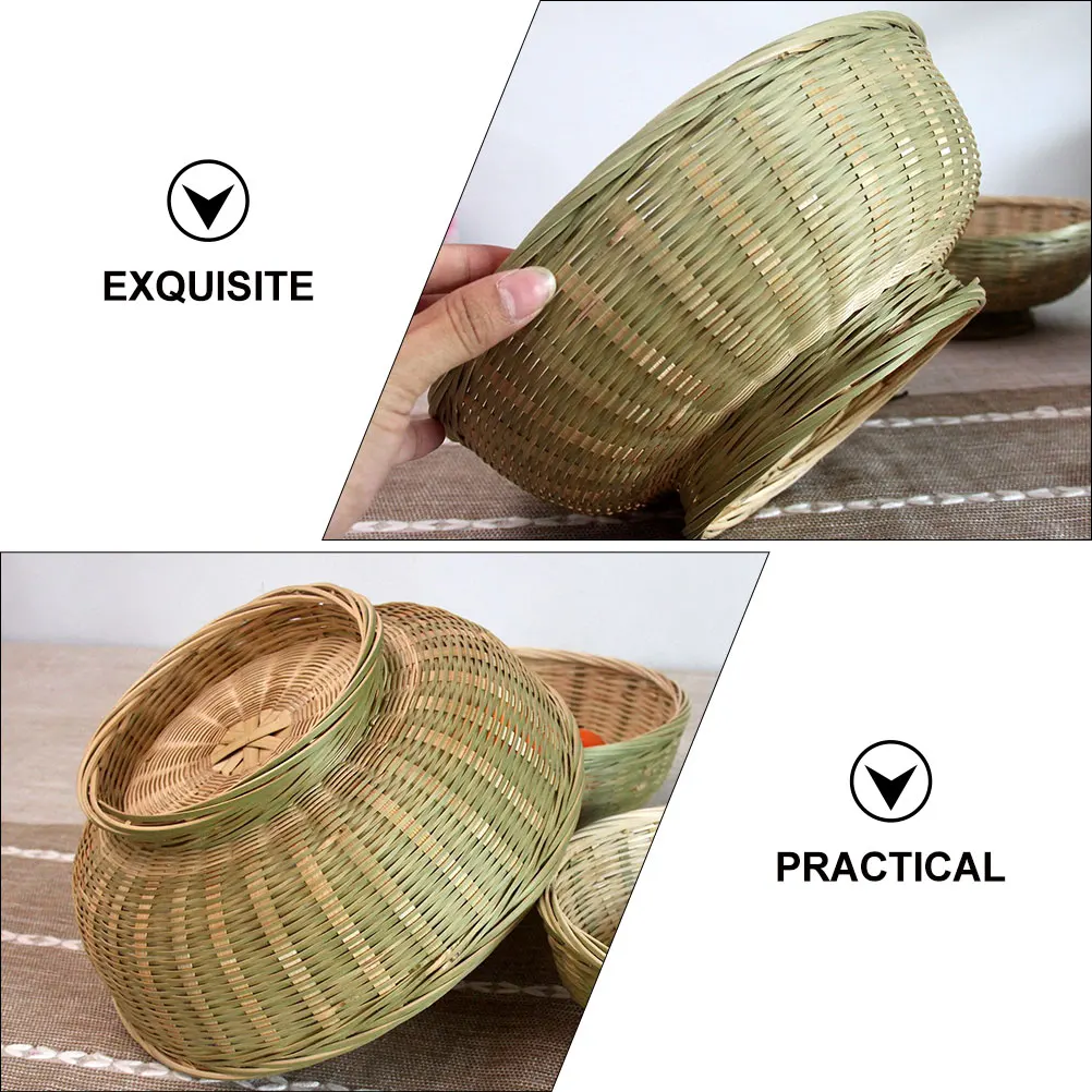 Bamboo Storage Vegetable Fruit Wicker Weaving Container Round Handmade Drain Vegetable Woven Basket Easy Clean
Bamboo Storage Vegetable Fruit Wicker Weaving Container Round Handmade Drain Vegetable Woven Basket Easy Clean
