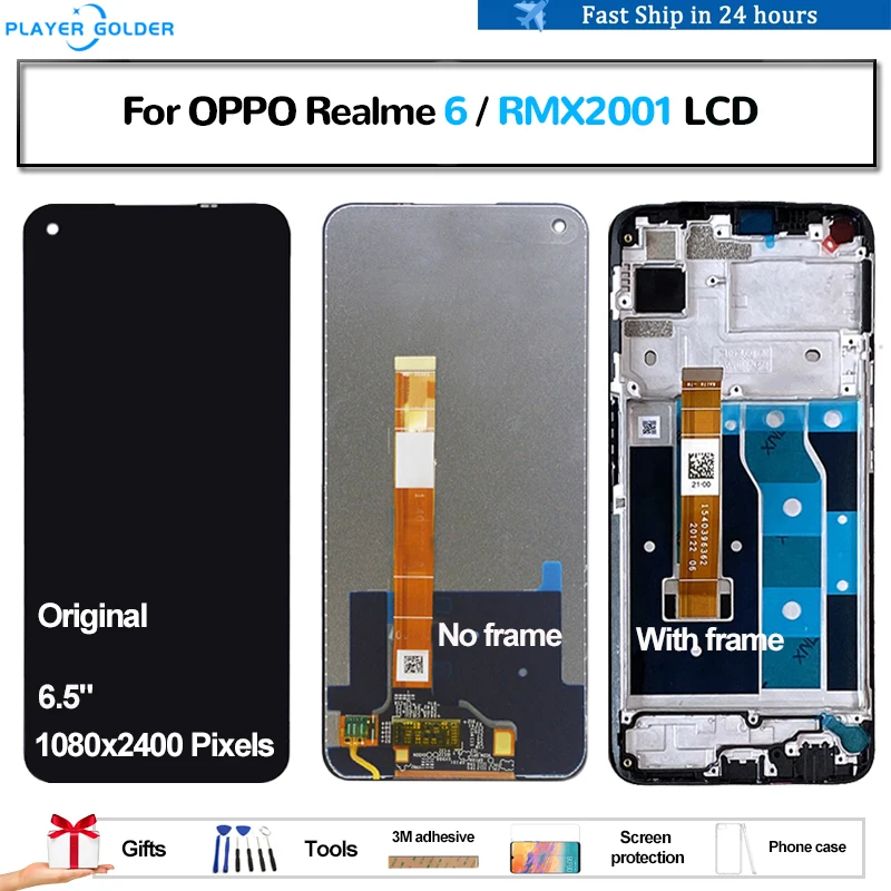 Оригинальный ЖК-дисплей для OPPO Realme 6 RMX2001 Pantalla, сенсорная панель, дигитайзер экрана в сборе, сменный аксессуар, 100% тестирование
Оригинальный ЖК-дисплей для OPPO Realme 6 RMX2001 Pantalla, сенсорная панель, дигитайзер экрана в сборе, сменный аксессуар, 100% тестирование