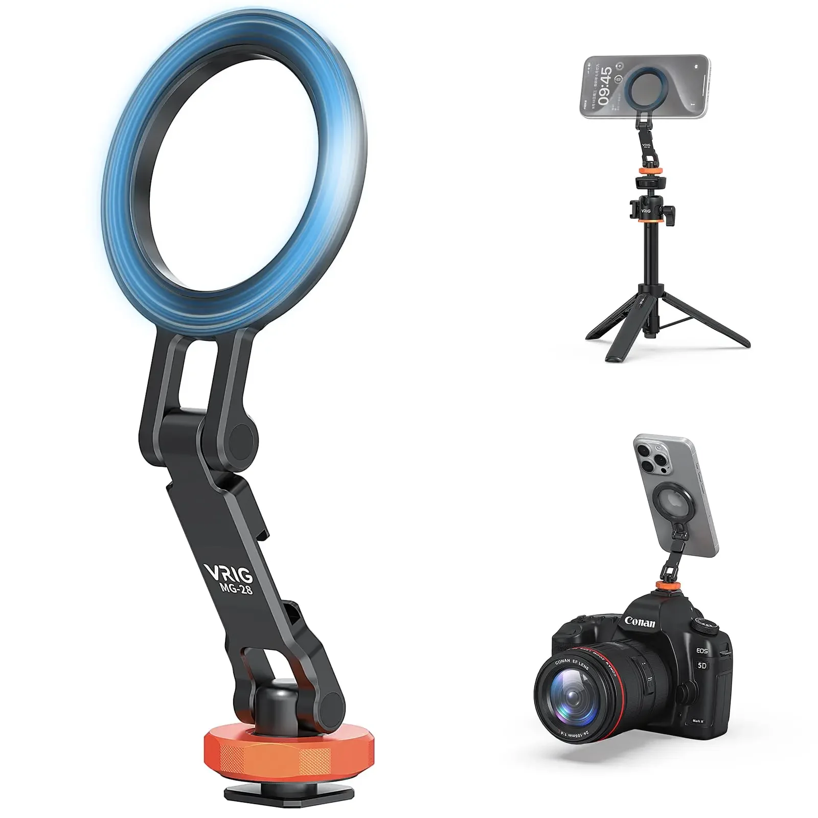 VRIG Magnetic Phone Holder Tripod Mount for Magsafe iPhone 17 16 Aluminum Alloy Phone Bracket Tripod Adapter w/ Cold Shoe Mount
VRIG Magnetic Phone Holder Tripod Mount for Magsafe iPhone 17 16 Aluminum Alloy Phone Bracket Tripod Adapter w/ Cold Shoe Mount