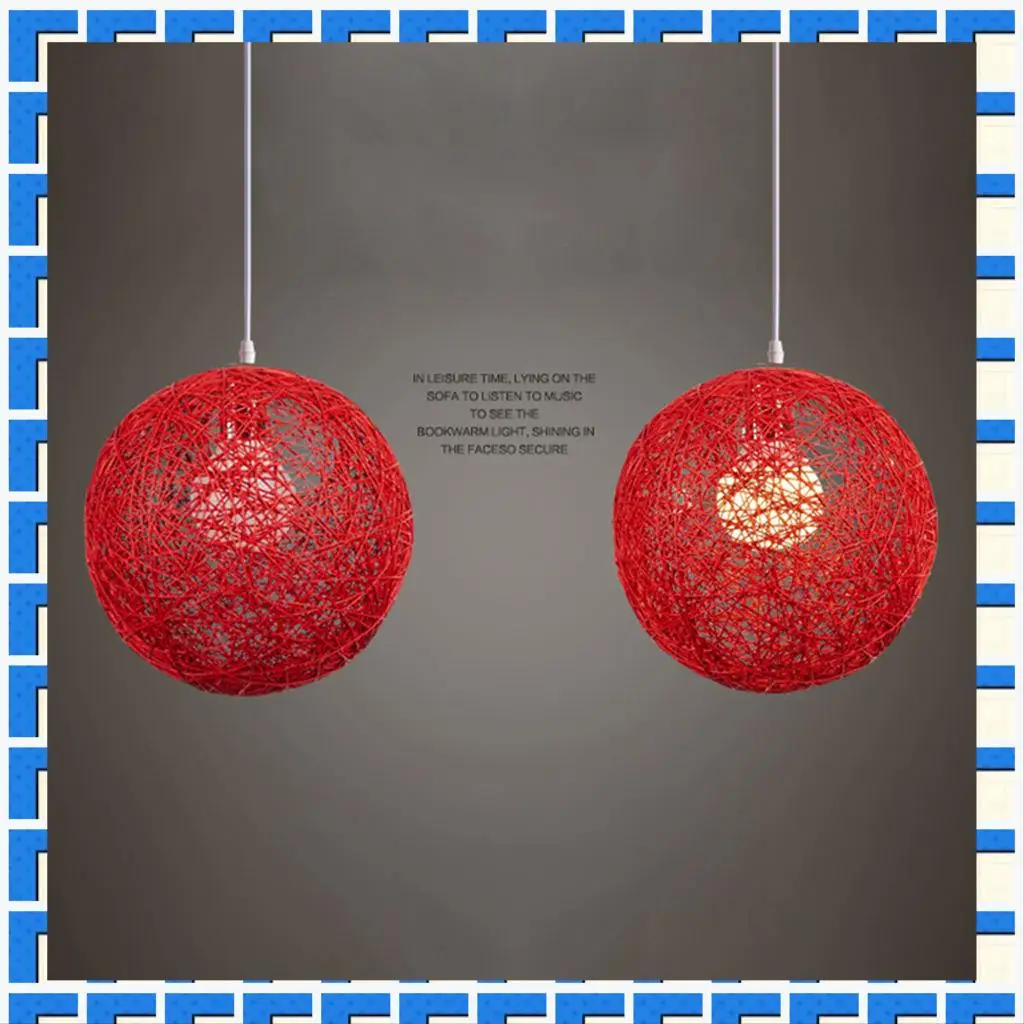 ABNG 2 Pcs Rattan And Hemp Ball Chandelier Individual Creativity Spherical Rattan Nest Lampshade Red & Yellow
ABNG 2 Pcs Rattan And Hemp Ball Chandelier Individual Creativity Spherical Rattan Nest Lampshade Red & Yellow