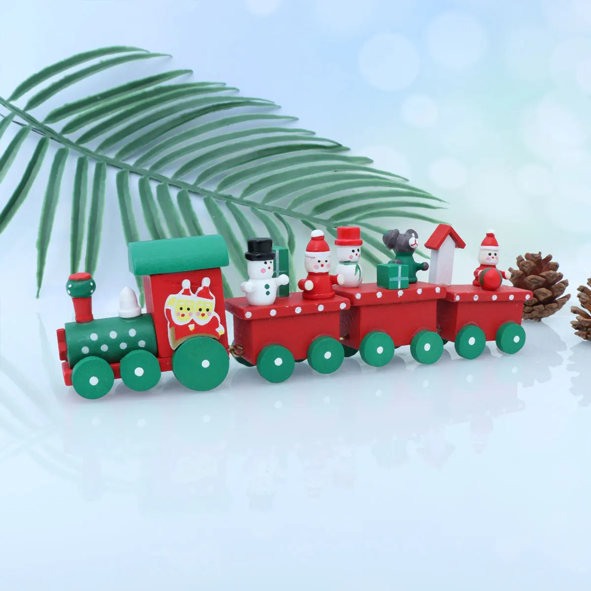 Wooden Christmas Train Creative Toy Mini Desktop Ornament Trains The Four-section Colorful Painted Cartoon
Wooden Christmas Train Creative Toy Mini Desktop Ornament Trains The Four-section Colorful Painted Cartoon