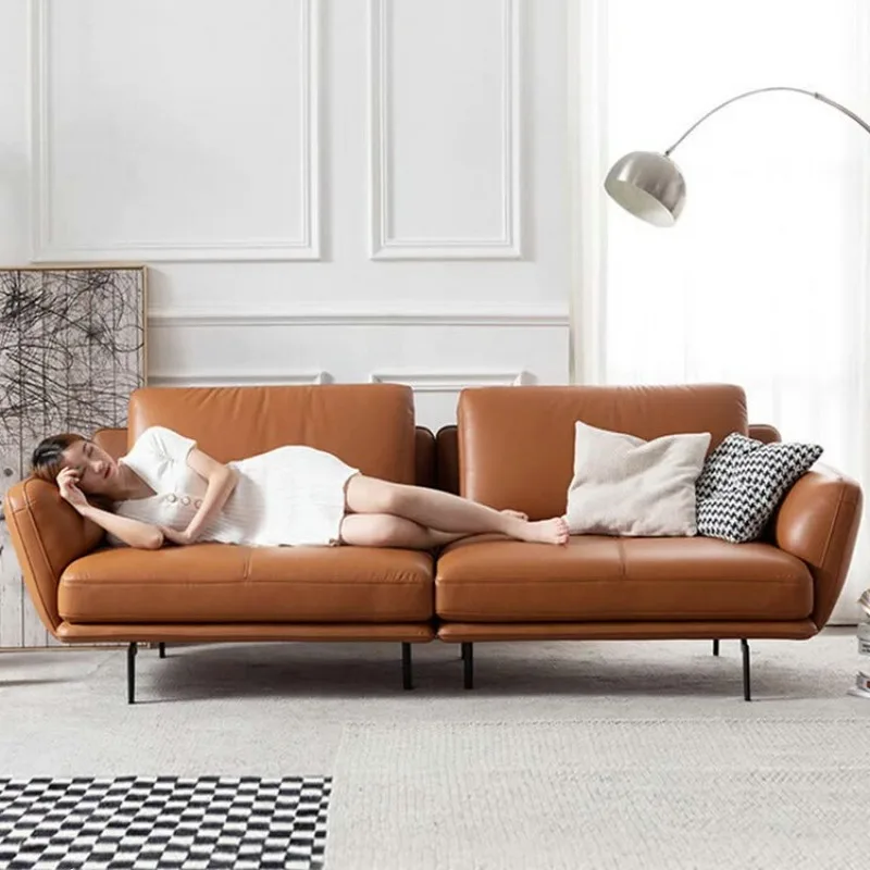Leather sofa first layer cowhide living room modern simple combination light luxury small apartment Nordic
Leather sofa first layer cowhide living room modern simple combination light luxury small apartment Nordic