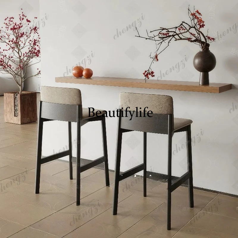 Wooden Cushions Kitchen Bar Stools Modern Minimalist Household Backrest Bar Stools Dining High Nordic Barkruk Home Furniture
Wooden Cushions Kitchen Bar Stools Modern Minimalist Household Backrest Bar Stools Dining High Nordic Barkruk Home Furniture