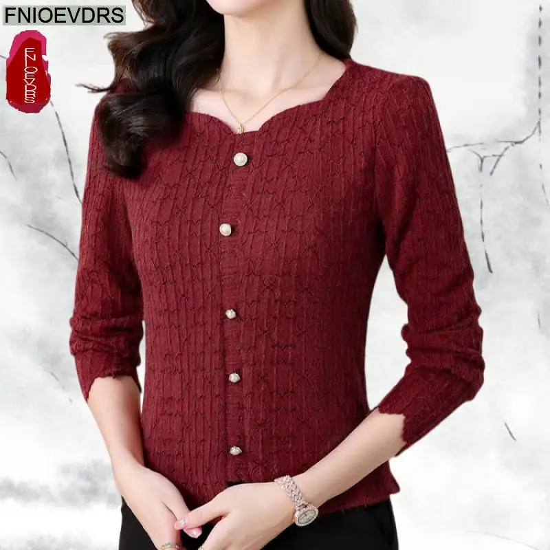 Office Shirts Basic Wear New Design 2025 Women Elegant Fashion Work Lady Wine Red Slim Fitted Lace Tops Blouses
Office Shirts Basic Wear New Design 2025 Women Elegant Fashion Work Lady Wine Red Slim Fitted Lace Tops Blouses