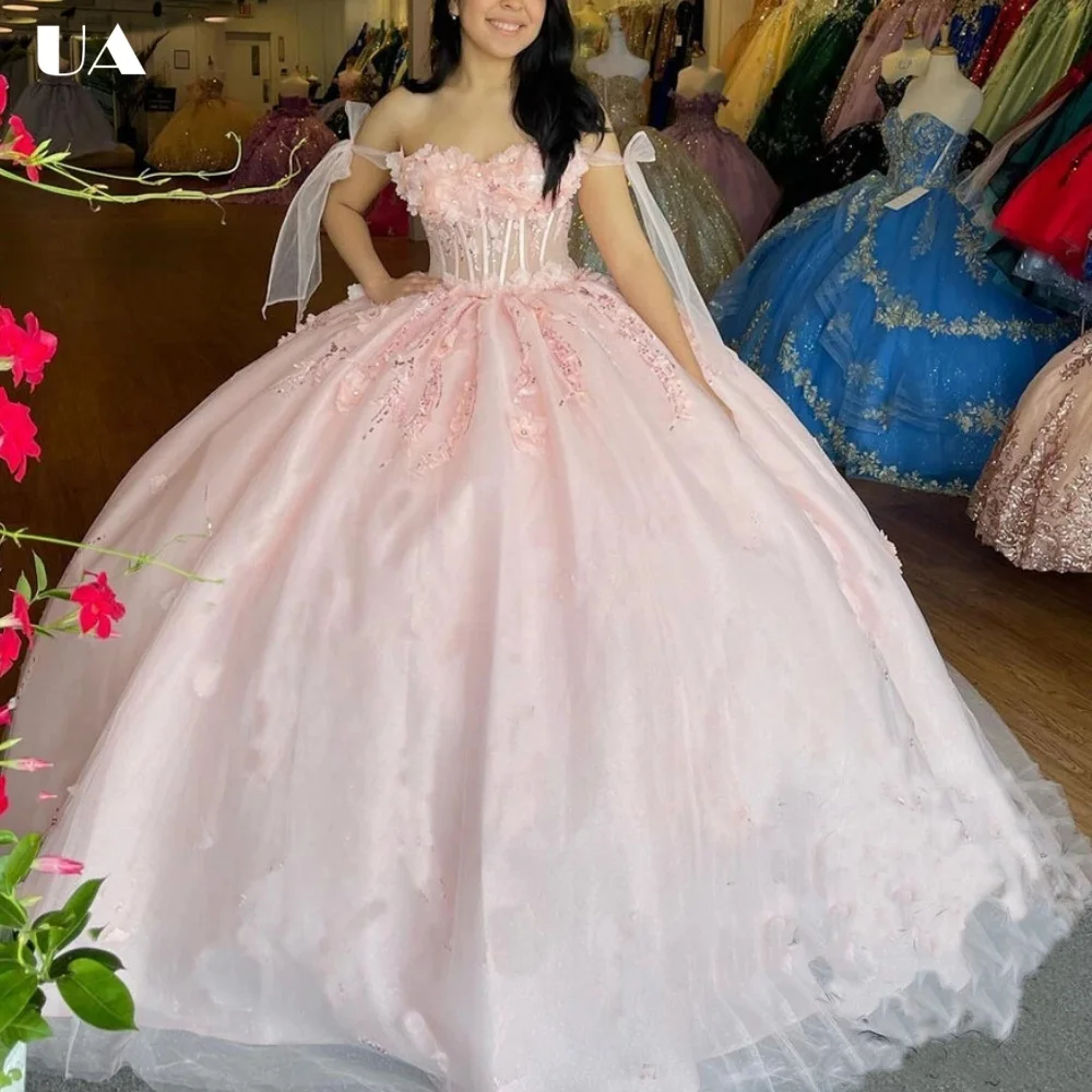 ULBYANRY Customized A-line 3D Flower Sweet 15 Dress for Woman, Romantic Tulle Quinceanera Dress, Elegant Strapless Ball Gown
ULBYANRY Customized A-line 3D Flower Sweet 15 Dress for Woman, Romantic Tulle Quinceanera Dress, Elegant Strapless Ball Gown