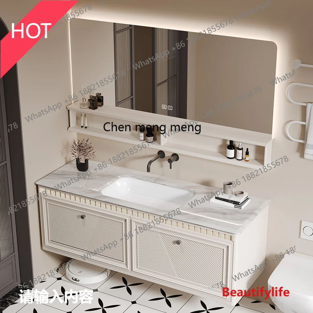 M45 French retro oak bathroom cabinet combination integrated basin washbasin toilet washbasin luxury stone
M45 French retro oak bathroom cabinet combination integrated basin washbasin toilet washbasin luxury stone