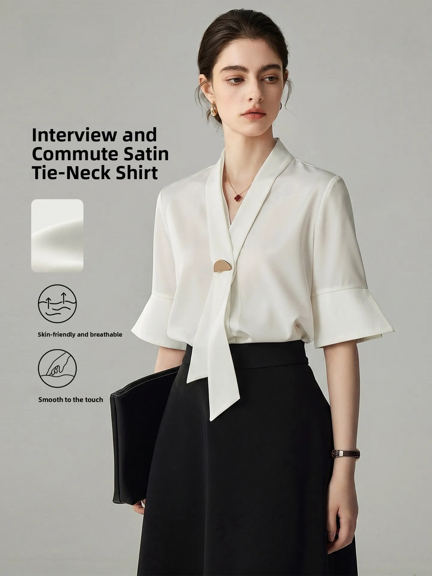 White Sash Silk Shirt for Women Interview Top Design Sensation Maturity Hong Kong Style Commute Outfit Original Design ...
White Sash Silk Shirt for Women Interview Top Design Sensation Maturity Hong Kong Style Commute Outfit Original Design ...