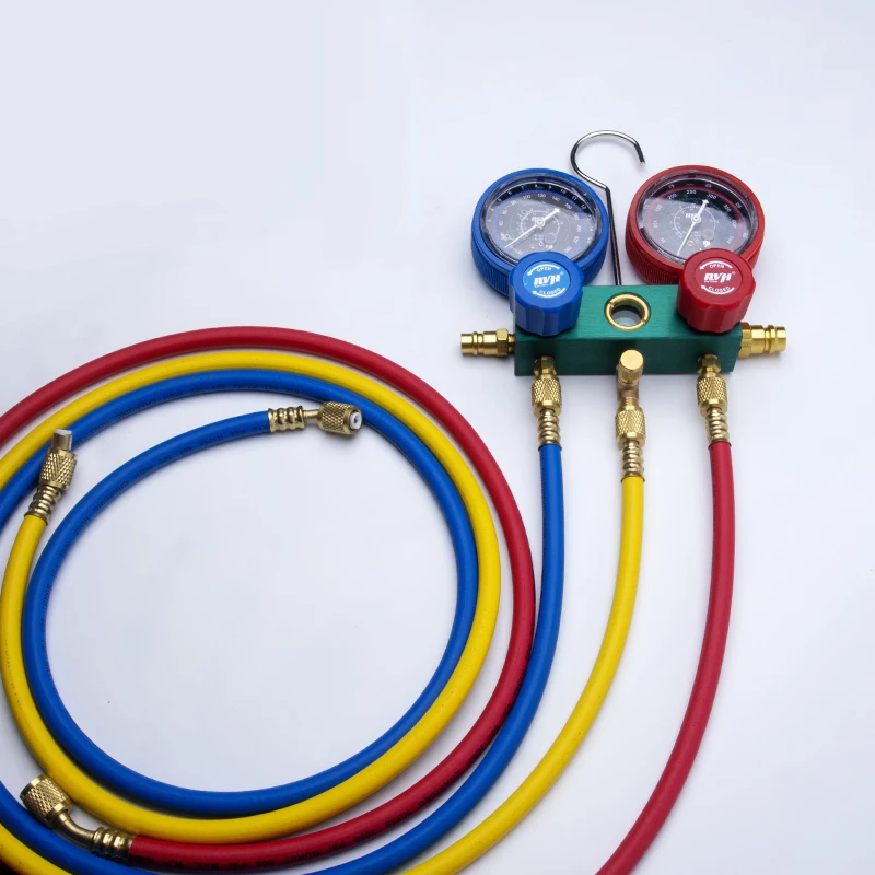 Hot Sale Aluminum Alloy Car Air Conditioner R134a R12 Aluminum Manifold Gauge Set/refrigeration Manifold Gauge Set
Hot Sale Aluminum Alloy Car Air Conditioner R134a R12 Aluminum Manifold Gauge Set/refrigeration Manifold Gauge Set