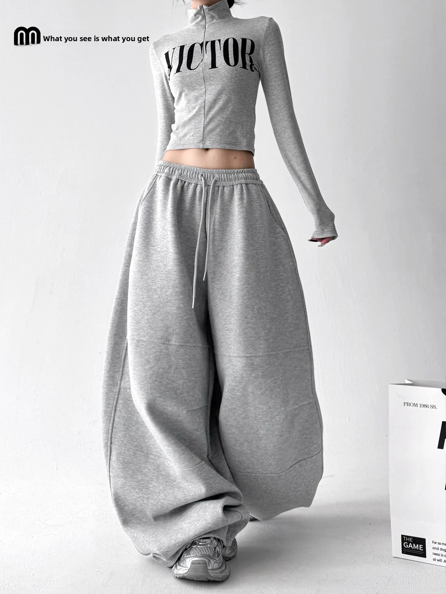 Cozy Fce Lined Wide Leg Pants Loose Casual Korean Sle Lazy Feel ey Sweatpants Versatile Loose Fit Casual Pants
Cozy Fce Lined Wide Leg Pants Loose Casual Korean Sle Lazy Feel ey Sweatpants Versatile Loose Fit Casual Pants
