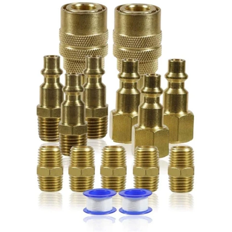 Air Tool Fittings 1/4 Inch NPT Air Compressor Quick Connect Air Fittings 15 Piece Set
Air Tool Fittings 1/4 Inch NPT Air Compressor Quick Connect Air Fittings 15 Piece Set