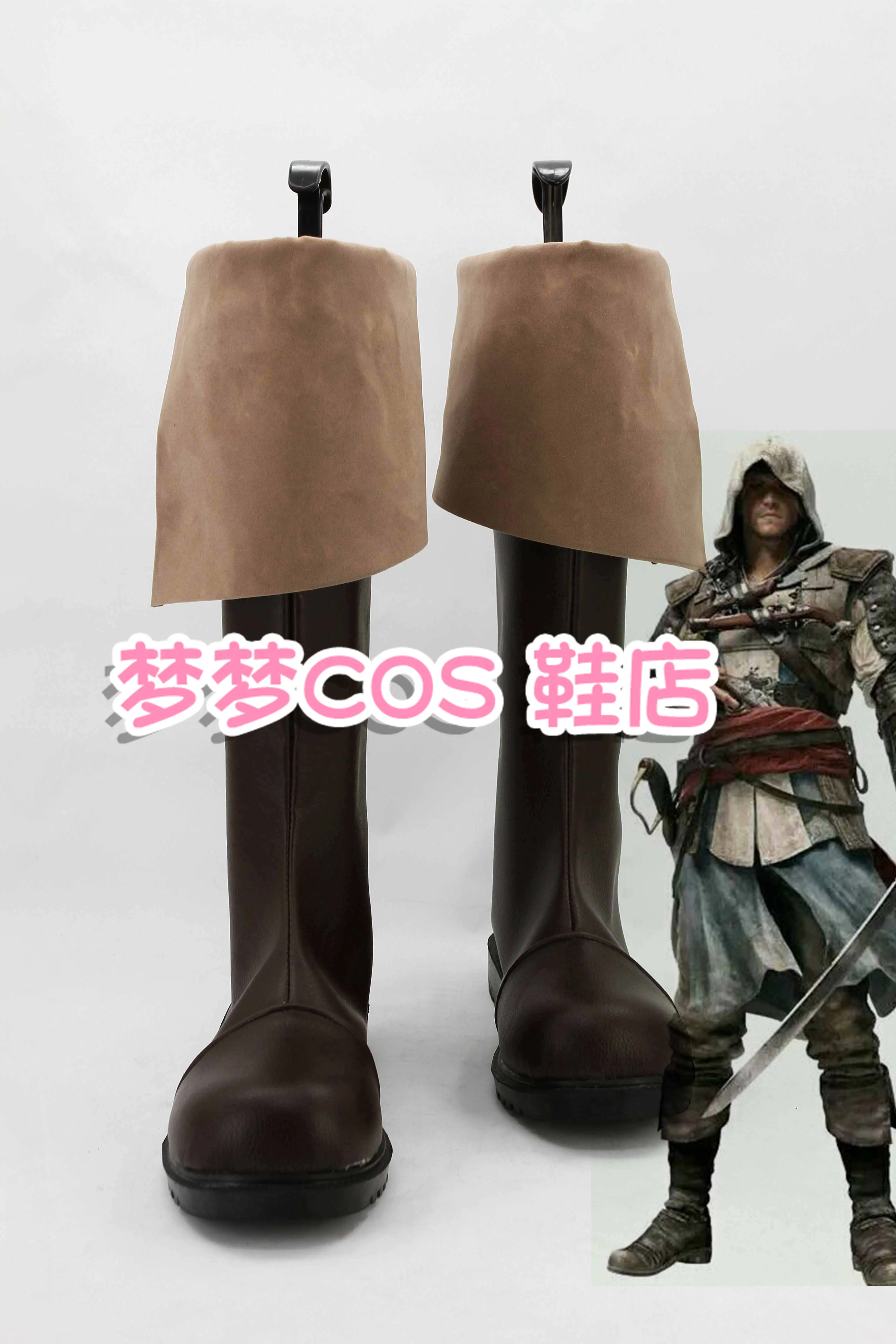 Game Edward Kenway Cosplay Shoes Handmade Faux Leather Boots Halloween Carnival Boots Custom Made
Game Edward Kenway Cosplay Shoes Handmade Faux Leather Boots Halloween Carnival Boots Custom Made