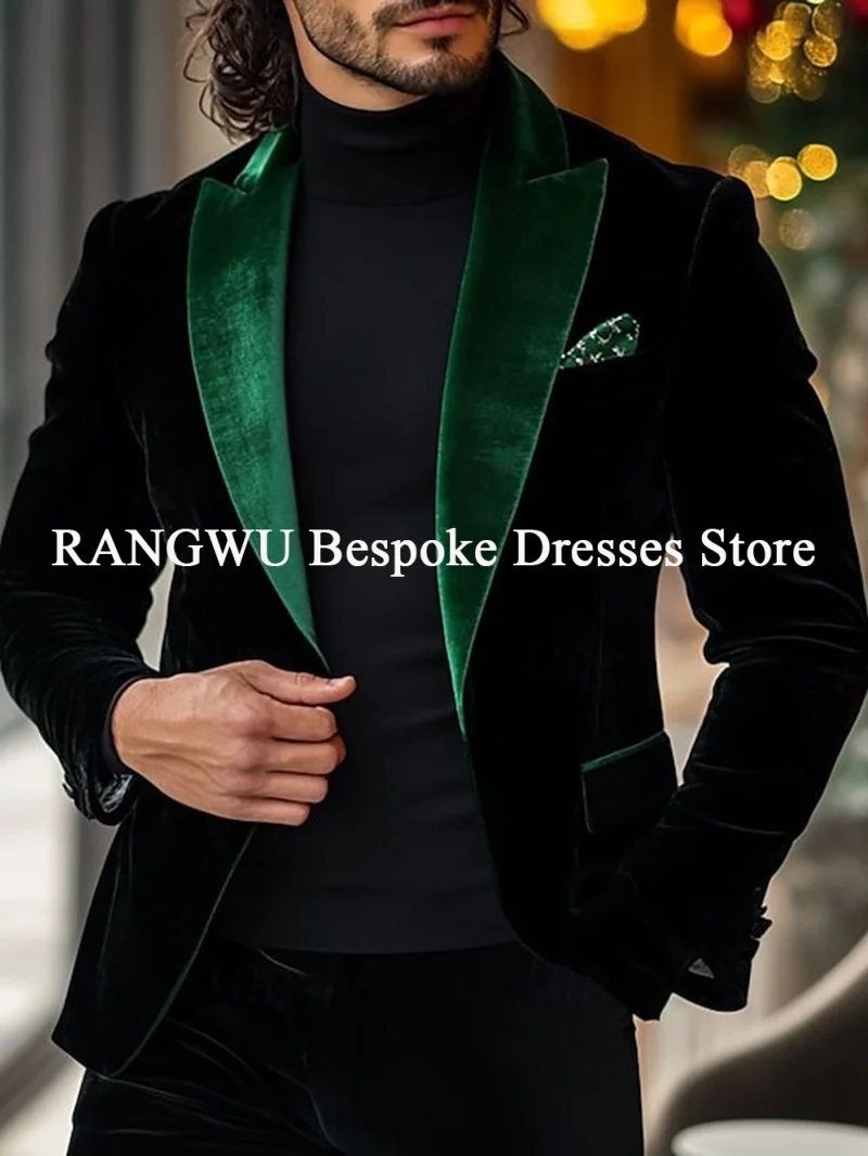 Dark Green Suits Men Shawl Lapel Prom Blazers Customized Groom Wedding Tuxedos Customized 2-Piece Set Male Clothing
Dark Green Suits Men Shawl Lapel Prom Blazers Customized Groom Wedding Tuxedos Customized 2-Piece Set Male Clothing