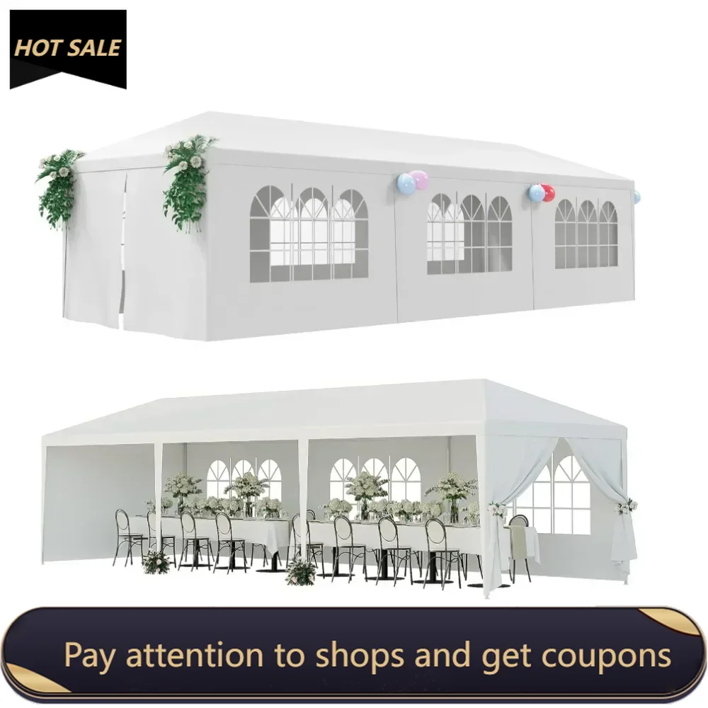 10'x30' Outdoor Canopy Tent Patio Camping Gazebo Shelter Pavilion Cater Party Wedding BBQ Events Tent w/Removable Sidewalls
10'x30' Outdoor Canopy Tent Patio Camping Gazebo Shelter Pavilion Cater Party Wedding BBQ Events Tent w/Removable Sidewalls