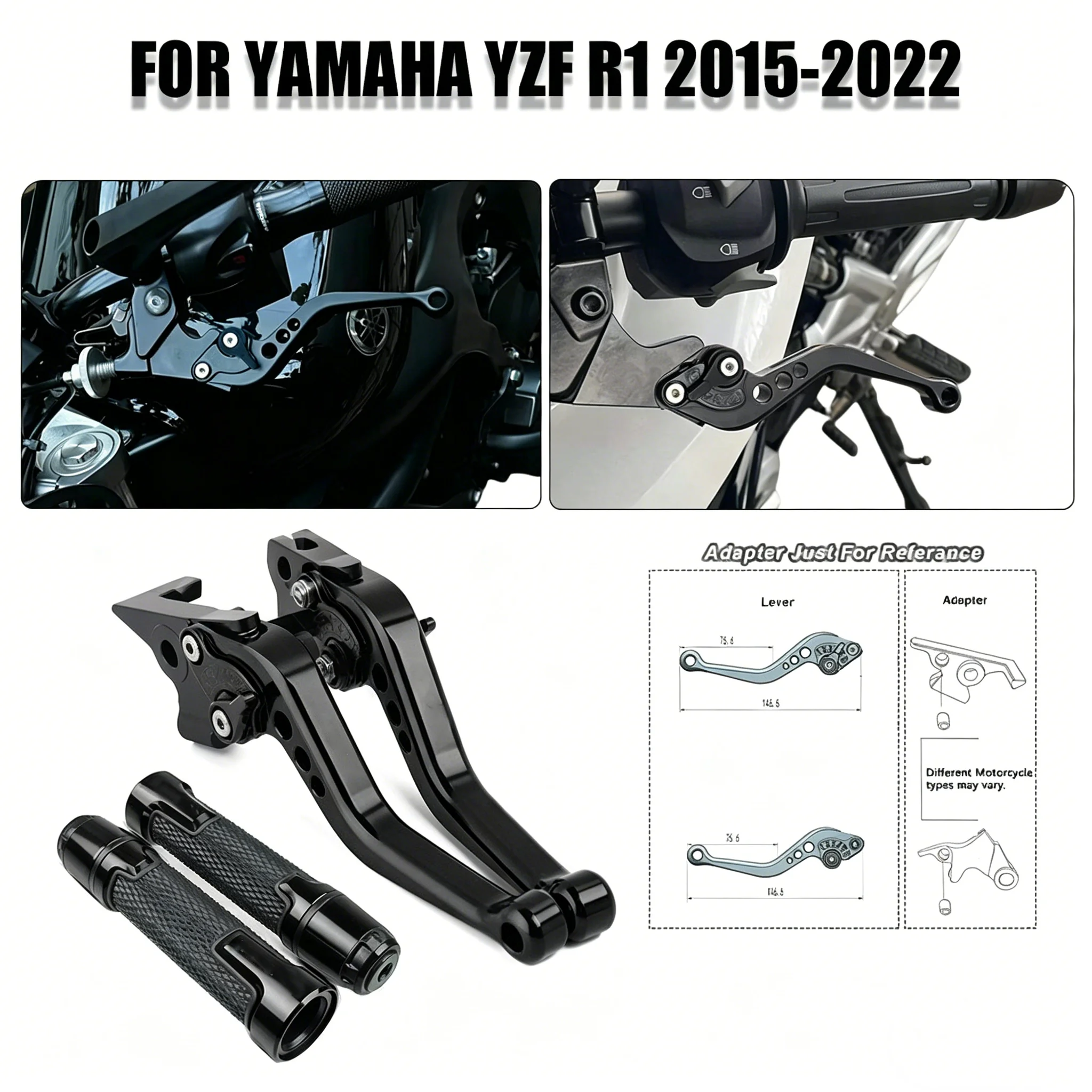 For Yamaha YZF R1 2015-2022 Motorcycle Brake Clutch Levers CNC Adjustable Short Modified Clutch Brake Levers Handles Grips Kit
For Yamaha YZF R1 2015-2022 Motorcycle Brake Clutch Levers CNC Adjustable Short Modified Clutch Brake Levers Handles Grips Kit