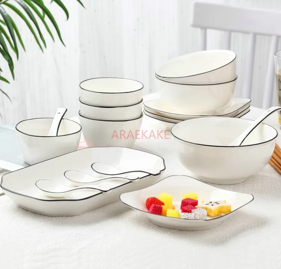 Bowl and Dish Set Household Ceramic Tableware Bowl New Plate Set Bowl Spoon
Bowl and Dish Set Household Ceramic Tableware Bowl New Plate Set Bowl Spoon