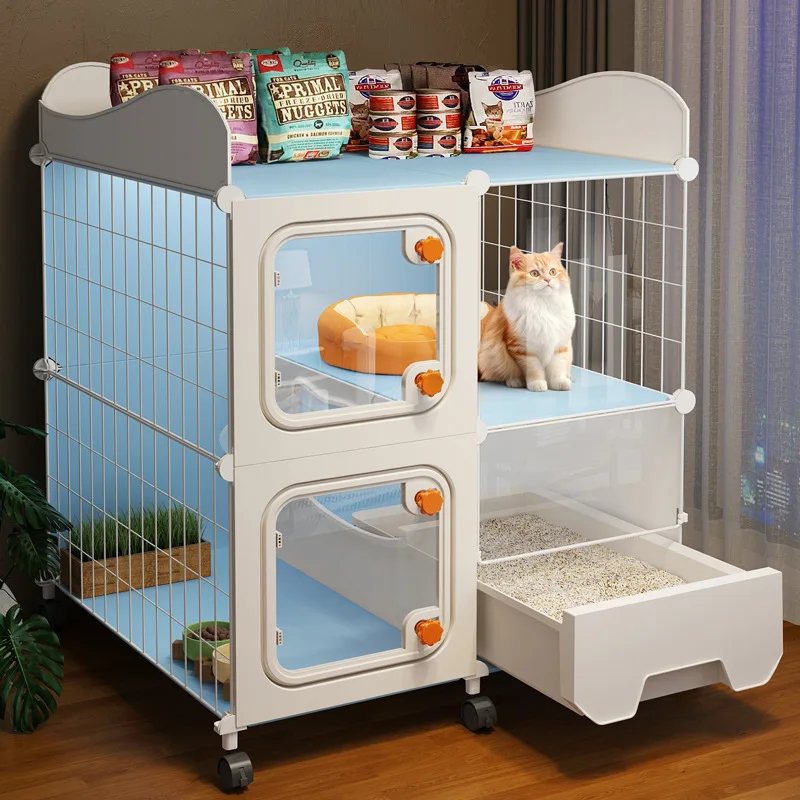 Grass Cat Cage with Integrated Litter Box & Sleeping Nest, Compact Indoor Kitten Enclosure for Small Apartments, Cat House
Grass Cat Cage with Integrated Litter Box & Sleeping Nest, Compact Indoor Kitten Enclosure for Small Apartments, Cat House