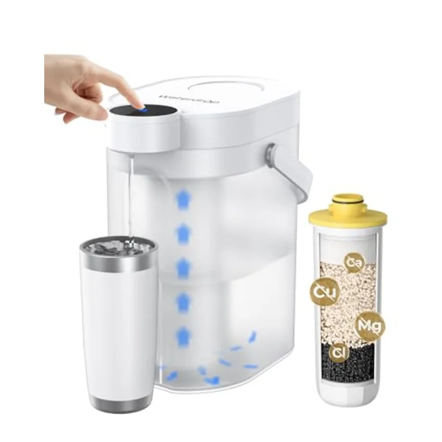 ED11W Rechargeable Water Filter Dispenser, 5-Stage Long-Life Instant Electric Powerful Pitcher, Reduce 70+ Contaminants, Soften
ED11W Rechargeable Water Filter Dispenser, 5-Stage Long-Life Instant Electric Powerful Pitcher, Reduce 70+ Contaminants, Soften