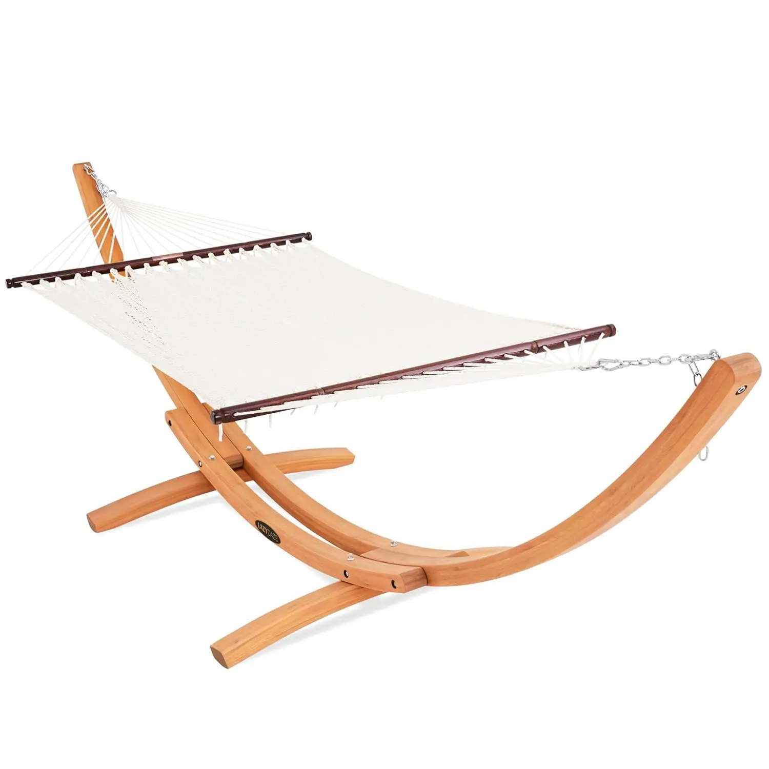 2 Person Caribbean Rope Hammock with Wood Stand, 10.5FT Polyester Hammock with Spreader Bars, 13FT Heavy Duty Stand, Customized
2 Person Caribbean Rope Hammock with Wood Stand, 10.5FT Polyester Hammock with Spreader Bars, 13FT Heavy Duty Stand, Customized