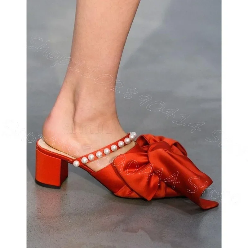 White Pearl Decor Bow Knot Pointed Toe Slippers Slip On Women Shoes Chunky High Heels New Party Banquet 2026 Zapatos Para Mujere
White Pearl Decor Bow Knot Pointed Toe Slippers Slip On Women Shoes Chunky High Heels New Party Banquet 2026 Zapatos Para Mujere