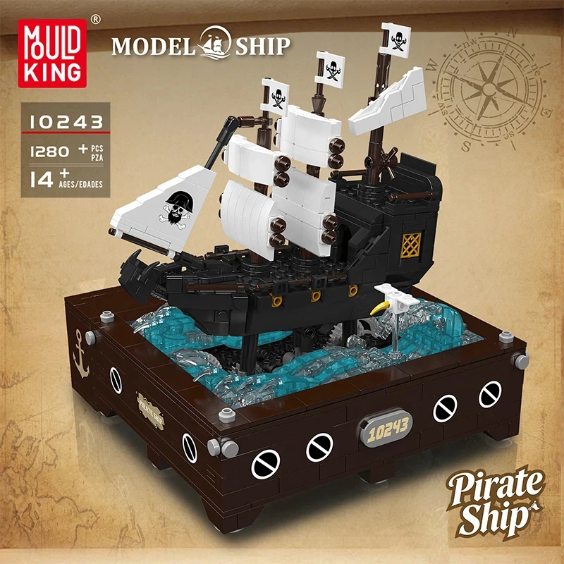 Mould King 10243 Pirate Ship Toys The Dynamic Pirate Ship Building Block Assembly Ship Model Brick Set Kids Christmas Gift
Mould King 10243 Pirate Ship Toys The Dynamic Pirate Ship Building Block Assembly Ship Model Brick Set Kids Christmas Gift