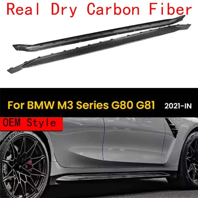 Настоящие сухие боковые юбки из углеродного волокна для BMW M3 Series G80 G81 OEM Style 2021-IN, 2 шт./компл.
Настоящие сухие боковые юбки из углеродного волокна для BMW M3 Series G80 G81 OEM Style 2021-IN, 2 шт./компл.