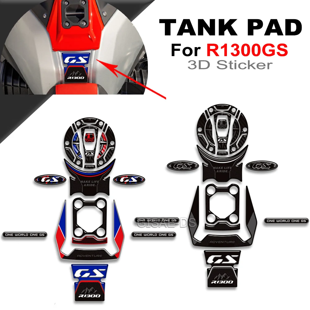 3D Stickers Motorcycle Tank Pad Gas Fuel Knee Fairing Fender Protector Stickers For BMW R1300 R 1300 GS ADV R1300GS Adventure