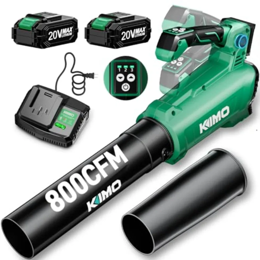 Leaf Blower Cordless with Battery and Charger, 800CFM/300MPH, Precision Adjustment Handle, 3Speeds w/ Visual Panel, Lightweight,
Leaf Blower Cordless with Battery and Charger, 800CFM/300MPH, Precision Adjustment Handle, 3Speeds w/ Visual Panel, Lightweight,