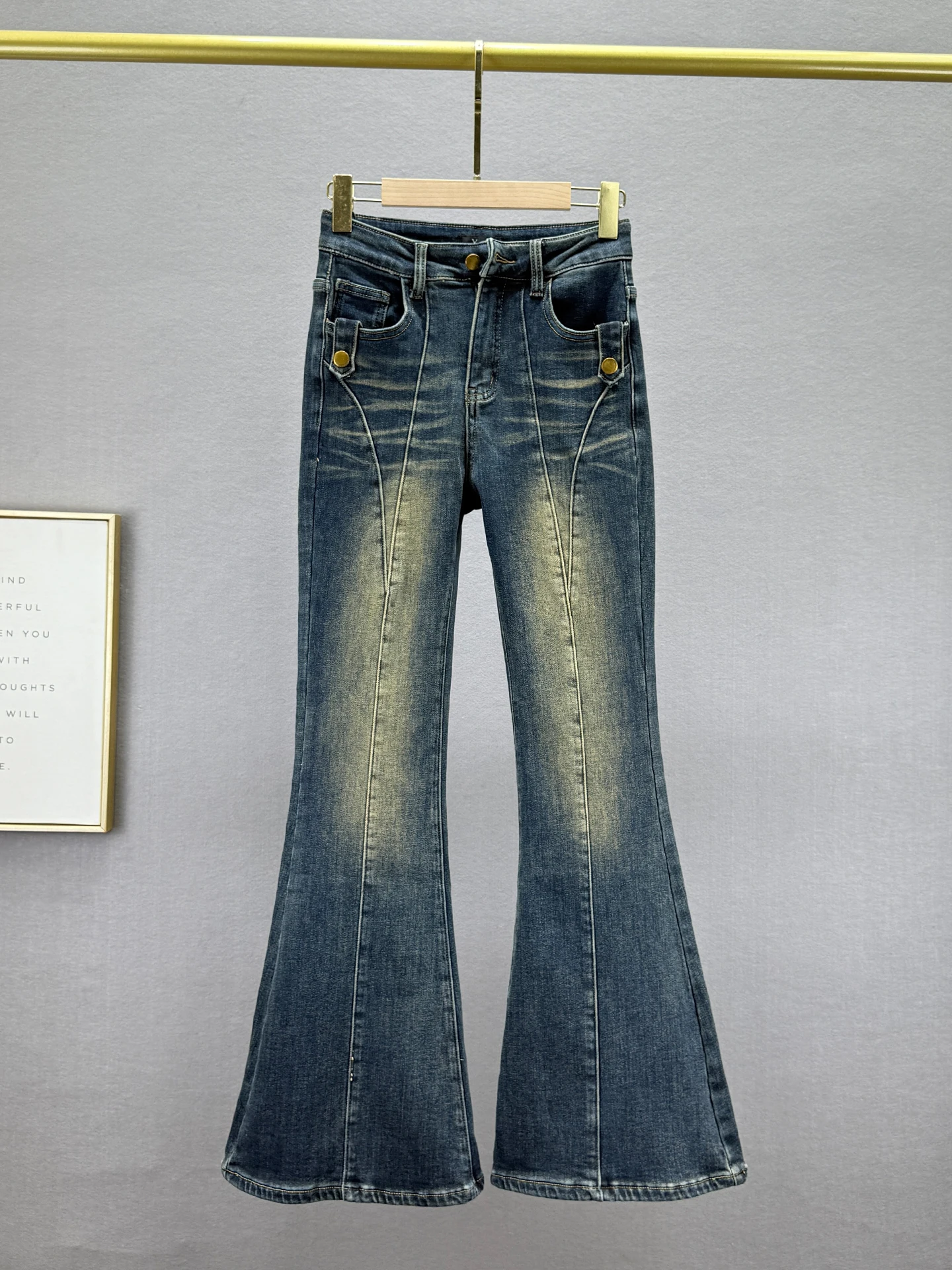 Fce Lined Bell Bot Jeans Women's Stretch High Waist Slimming Retro Distred Long Trousers Winter Collection
Fce Lined Bell Bot Jeans Women's Stretch High Waist Slimming Retro Distred Long Trousers Winter Collection