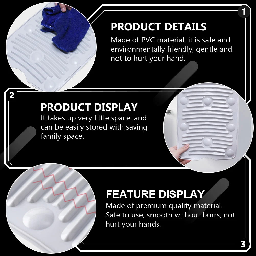 2Pcs Portable Washboard Household Folding Non-Slip Suction Cup Laundry Mat Compact Small Washing Board Washing Board 
2Pcs Portable Washboard Household Folding Non-Slip Suction Cup Laundry Mat Compact Small Washing Board Washing Board