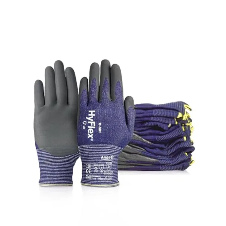 HyFlex 11-561 Mechanical Ultra-Light Work Gloves for Automotive Machinery Metal Fabrication Mining Oil and Gas Blue Pack of 12
HyFlex 11-561 Mechanical Ultra-Light Work Gloves for Automotive Machinery Metal Fabrication Mining Oil and Gas Blue Pack of 12
