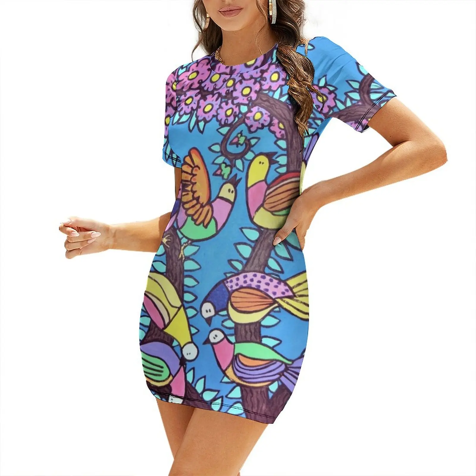 Birds on a Tree by Stef Short-Sleeved Dress dress for women summer Clothing female dress for women Aesthetic clothing
Birds on a Tree by Stef Short-Sleeved Dress dress for women summer Clothing female dress for women Aesthetic clothing