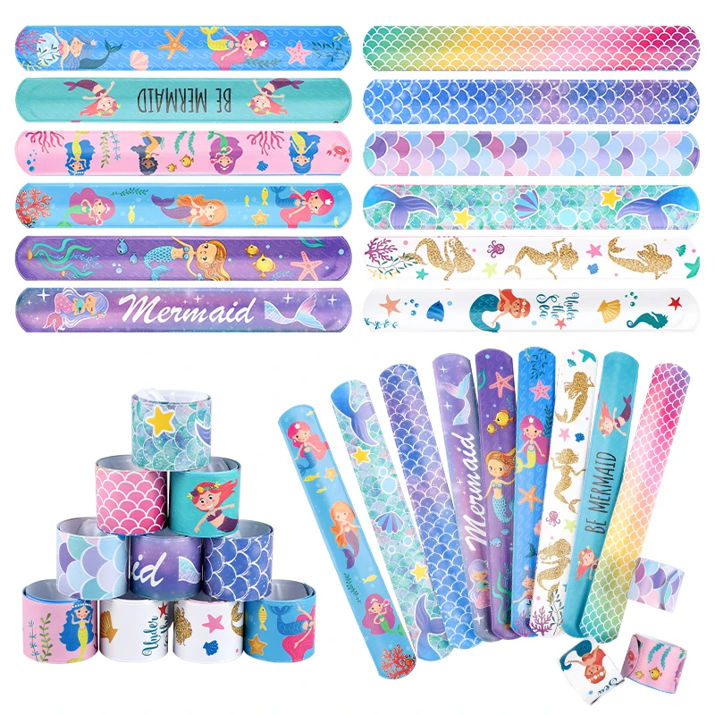 12/24pcs Mermaid Slap Bracelets Kids Girls Little Mermaid Birthday Party Favors Gift for Guest Classroom Prize Goodie Bag Filler
12/24pcs Mermaid Slap Bracelets Kids Girls Little Mermaid Birthday Party Favors Gift for Guest Classroom Prize Goodie Bag Filler