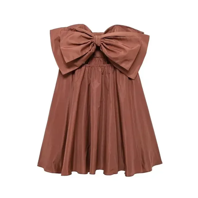 BabYoung Women Elegant Solid Color Bow Hollow Out Design Woman Summer Sexy Sleeveless Backless Beach Party Mini Dress
BabYoung Women Elegant Solid Color Bow Hollow Out Design Woman Summer Sexy Sleeveless Backless Beach Party Mini Dress