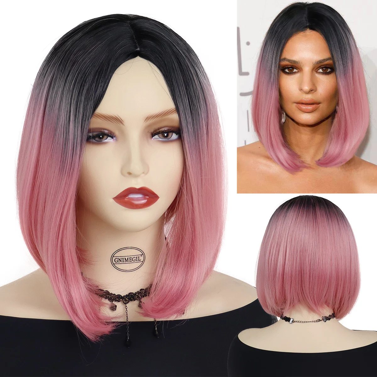 Women's Short Bob Wig with Bangs Synthtic Pink Wigs for Women Natural Soft Ladies Girls Cosplay Costume Party Lolita Wig Ombre
Women's Short Bob Wig with Bangs Synthtic Pink Wigs for Women Natural Soft Ladies Girls Cosplay Costume Party Lolita Wig Ombre