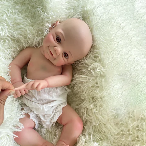 Soft 18 Inch Reborn doll Full Body Platinum silicone soft Girl Handmade Baby Real Lifelike doll for christmas gift birthday toy