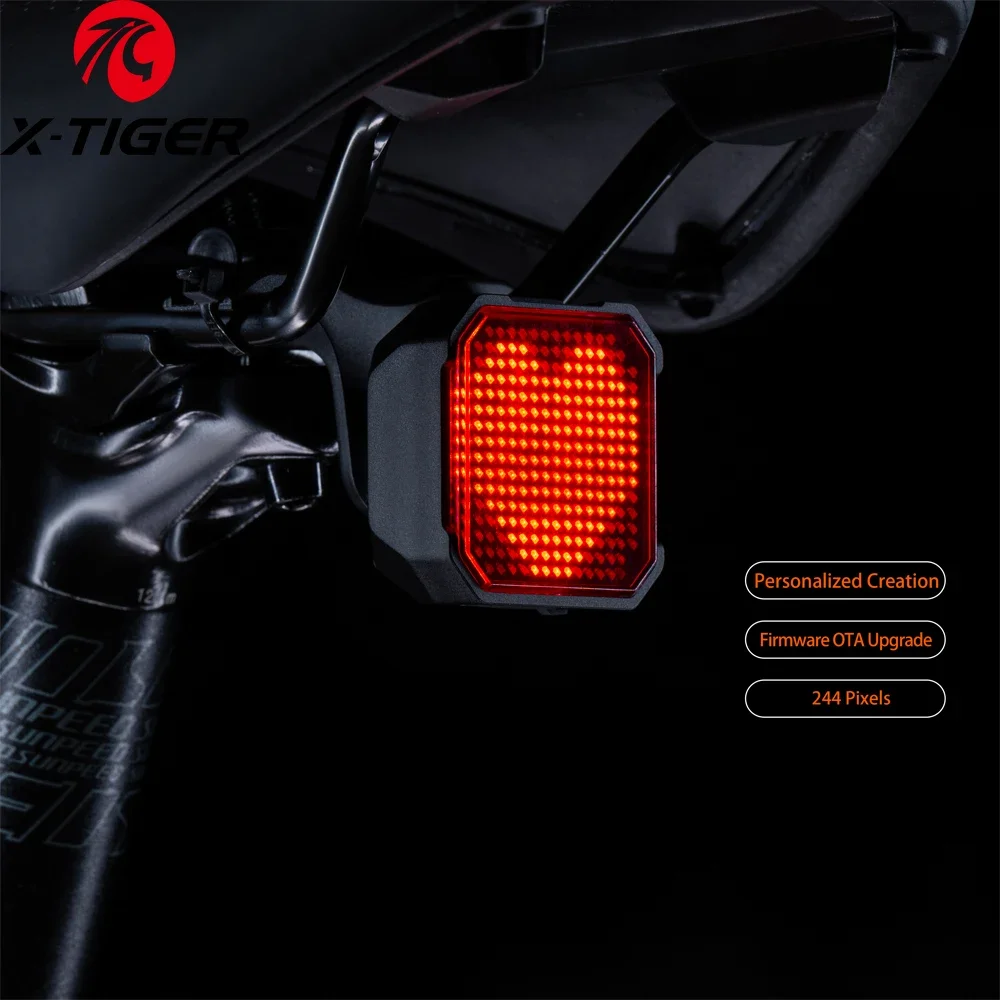 X-TIGER Bicycle Tail Light Smart Brake Sensor Group Same Frequency Free DIY Expression Pattern Night Riding Tail Light
X-TIGER Bicycle Tail Light Smart Brake Sensor Group Same Frequency Free DIY Expression Pattern Night Riding Tail Light
